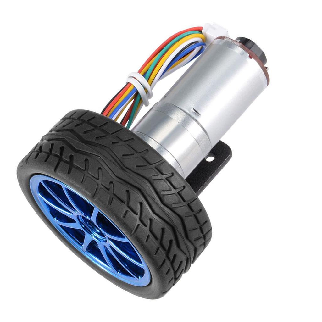 DIY Encoder Gear Motor with Mounting Bracket 65mm Wheel Kit for Smart Car Robot DC6V