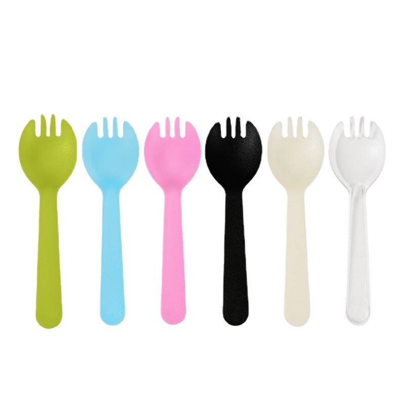 Disposable Plastic Ice Cream Spoons With Individually Packaged Modern Design For Dessert Service