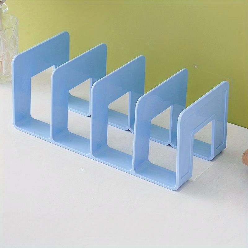 

4 сетчатые подставки для книг, подставка, книжная полка, настольный декор, стеллаж для хранения, подставка для книг, школьные канцелярские принадлежности, офисный настольный органайзер для файлов синий
