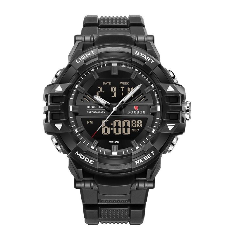 FOXBOX TOP New Fashion Men's Waterproof Digital Watch Quartz Chronograph Military Shockproof Men's Watch Relogios Masculino