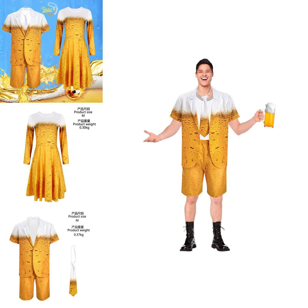 Beer Mens Theme Performance Suit Dress Cosplay Costume Halloween Gift Party
