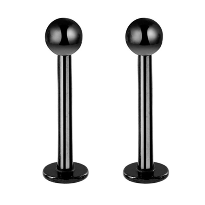 10Pcs/Set Surgical Steel Ball Stud Ear Bar Lip Nose Bar Body Piercing Jewellery