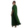 Damen Figurbetontes Taillenbetonendes Knopf-Schal-Kleid mit Rundhalsausschnitt