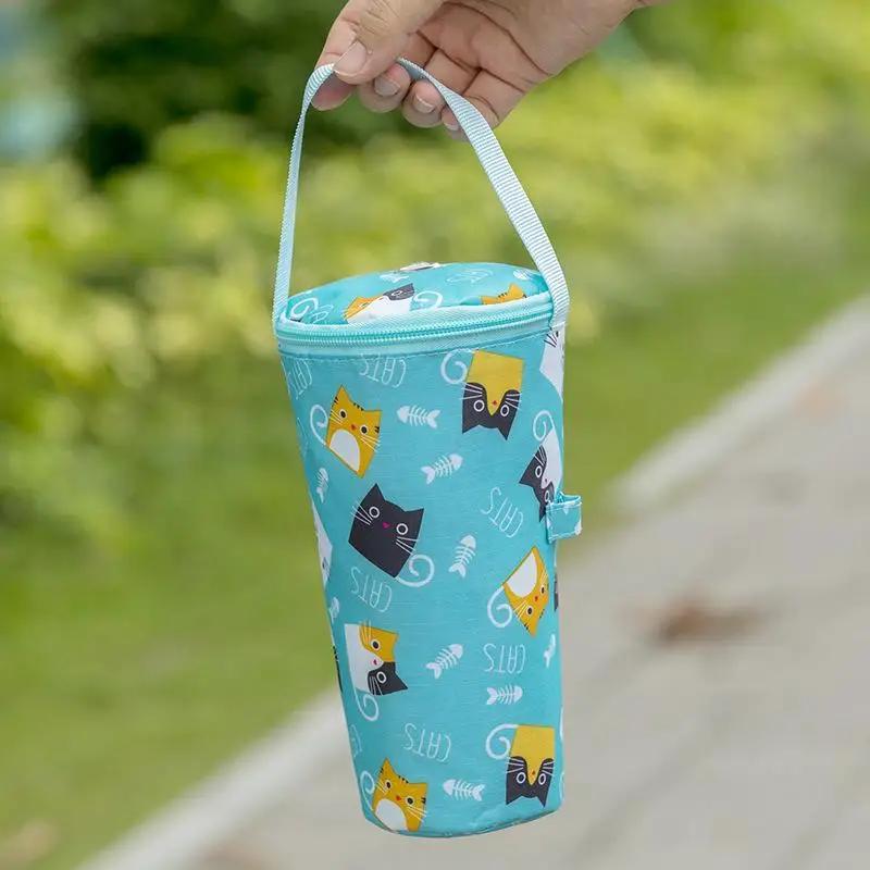 Baby Milk Bottle Insulation Bags Cartoon Portable Waterproof Feeding Bottle Thermal Bag Milk Warmer Cooler Stroller Hang Bags