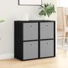 Sideboard with Drawers Black Oak Effect 68.5 x 32 x 67 cm