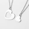 2Pcs Women Necklaces Plated Mother Daughter Heart Pendant Necklaces for Mothers Day