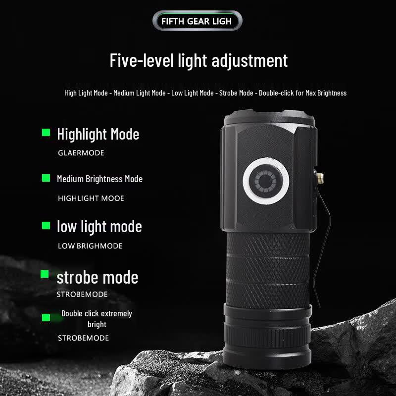 Portable Triple-Eye Outdoor LED Flashlight