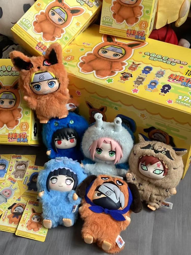 Hot Naruto Itachi Sasuke Kakashi Gaara Series Blind Box Trendy Toy Figure Plush Pendant Collection Birthday Present