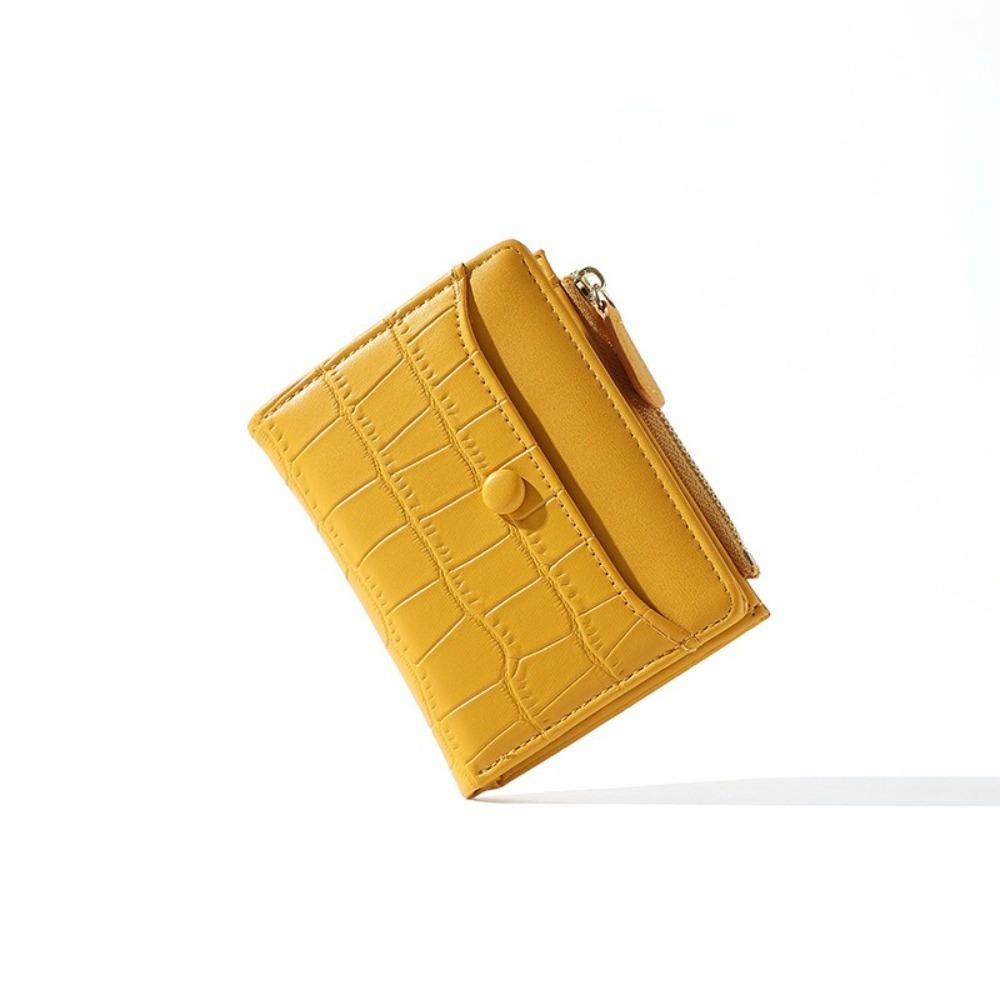 Waterproof Crocodile Pattern Wallet Short Multiple Card Holder PU Leather Coin Purse  School