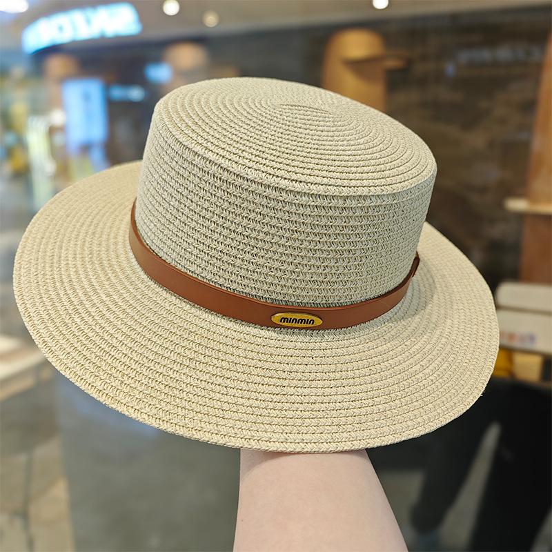 Seaside Beach Hat Lace Straw Hat Children Summer Visor Breathable Sunscreen Bucket Hat Vacation Style Straw Hat