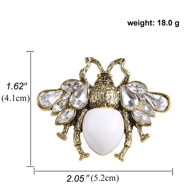 Lovely Crystal Bumble Honey Bee Insect Brooch Pins Collar Pin Lapel Pin Costume Jewelry for Women Kids Holiday Xmas Gift