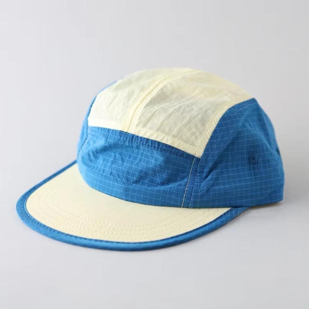 Waterproof Japanese Style Splicing Baseball Cap 5-Panel Adjustable Snapback Hats Quick-drying Thin Sunshade Cap Unisex