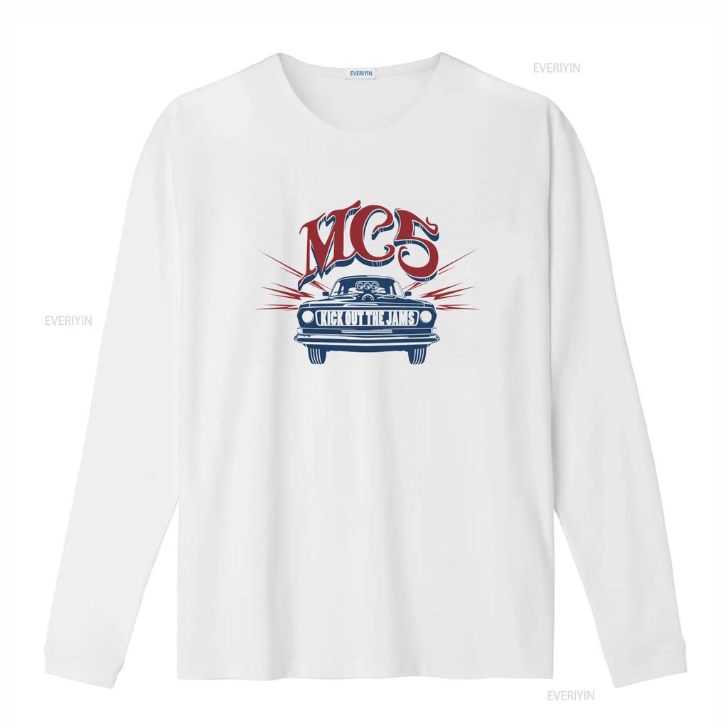 T-shirt in cotone MC5 Kick Out The Jams Design Auto Retrò Band Rock vintage Lavata Morbida uomo Comoda Leggermente Traspirante
