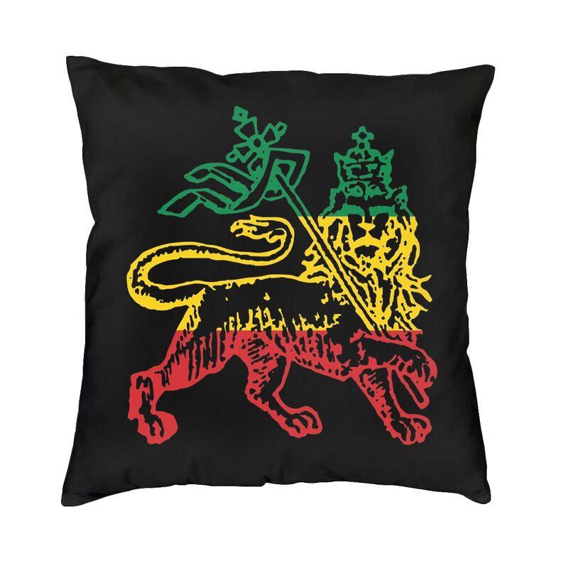 

Lion Of Judah Flag Ethiopia King Selassie Rasta Pillow Cover Home Decor Cushion Cover Throw Pillow for Car Doublesided Printing 30x30cm 12x12in