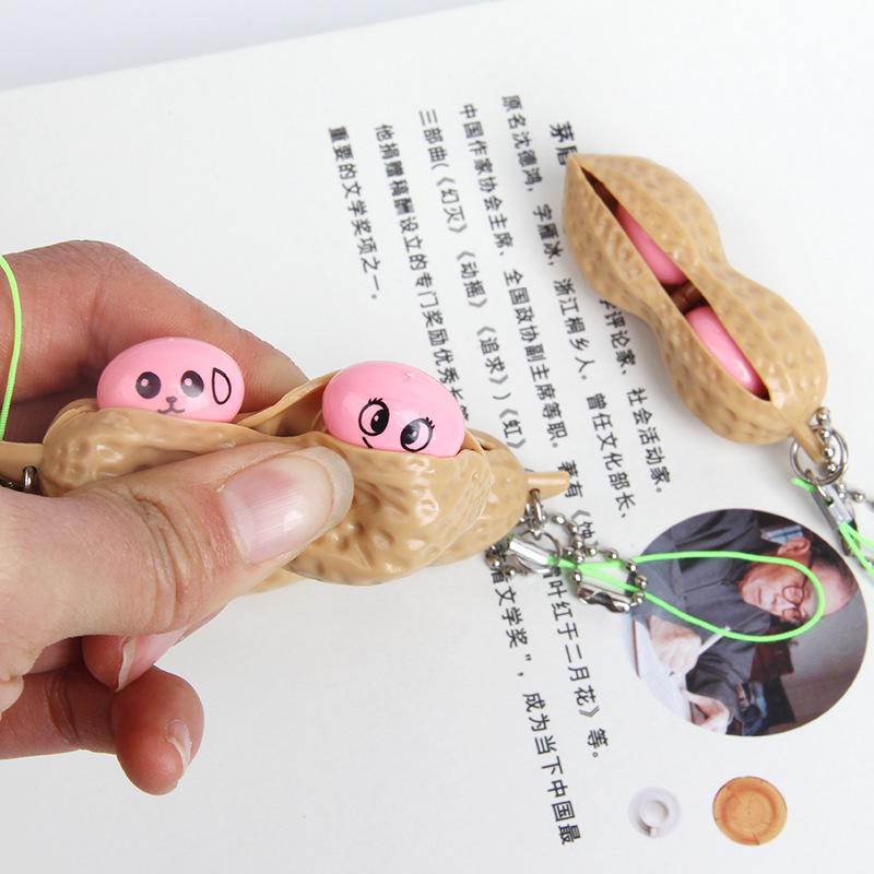 Infinite Squeeze Edamame Peanut Stress Relief Toy - Creative Decompression Pinch Gift