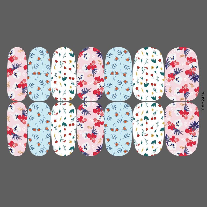 Flower Series Nail Art Stickers: Full Adhesive Set YMY2451-2465