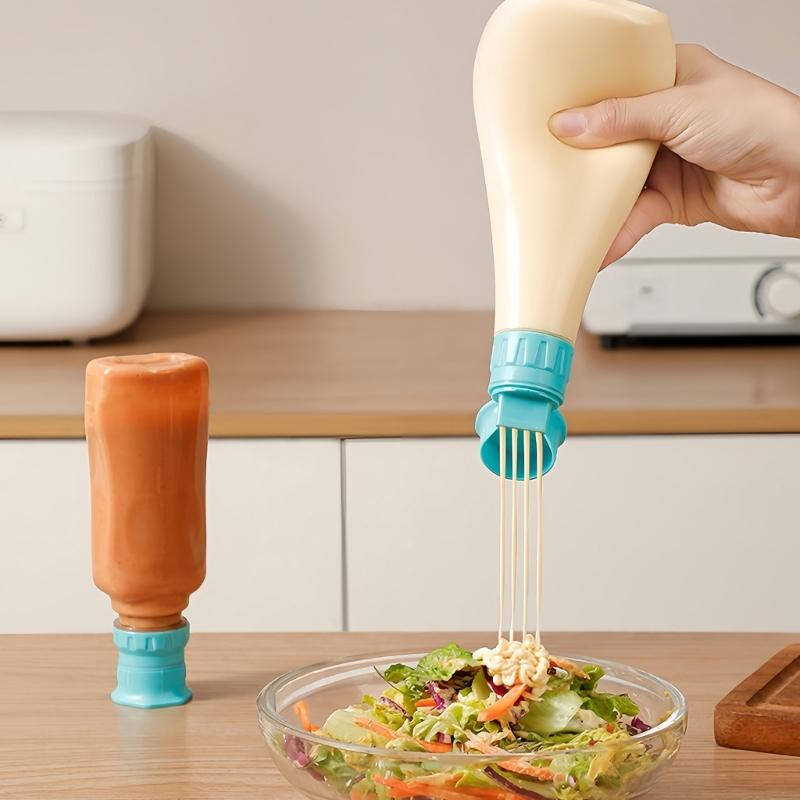 4pcs Squeeze Bottle Cap Condiment Dispenser Flipped Top Lid For Controlled Dressing Flows And Waste Reduction In Cooking