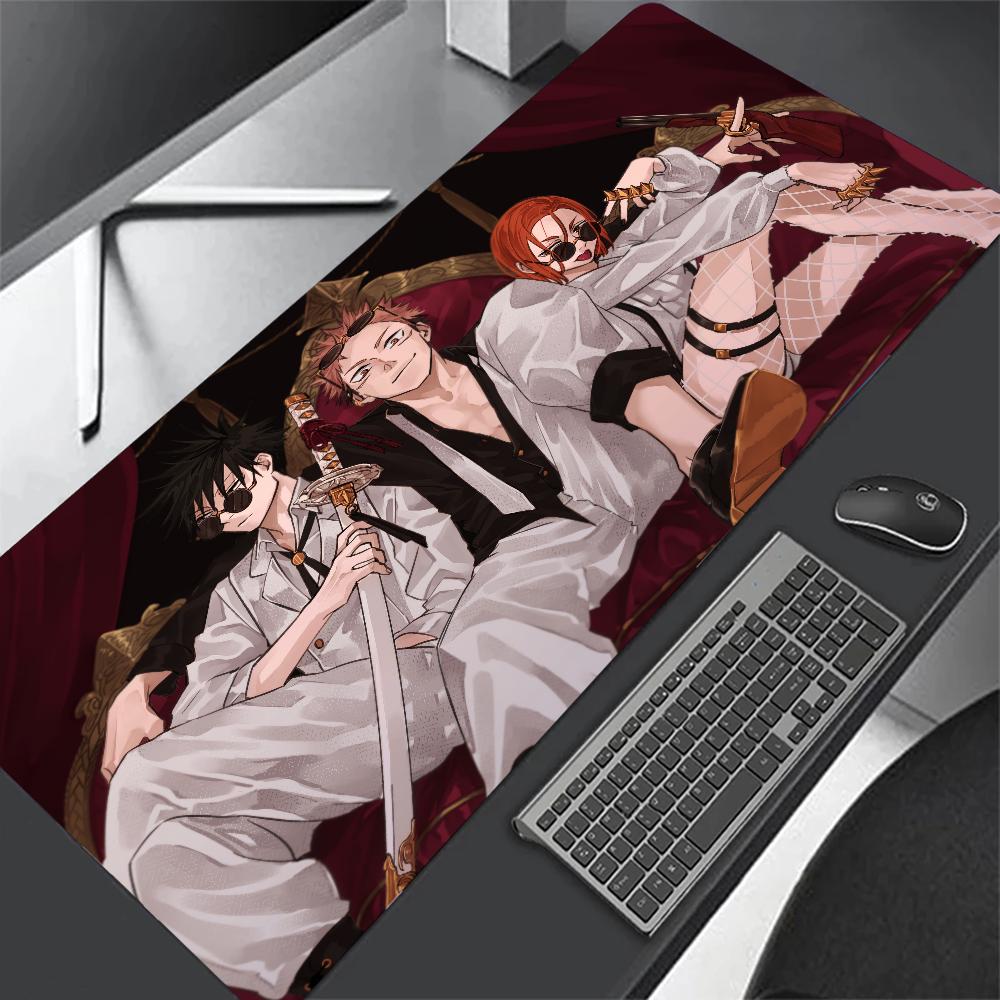 Jujutsu Kaisen XXL Mauspads Anime Gojo Satoru Großes Gaming-Mauspad Gamer Firma Tastatur Mauspads Teppich Computertischmatte 800x400x2mm