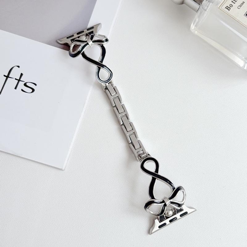 Compatible Strap for Huawei GT6, Xiaomi 9Pro, and Apple iWatch 9876SE: Drip Oil Bow Chain Style