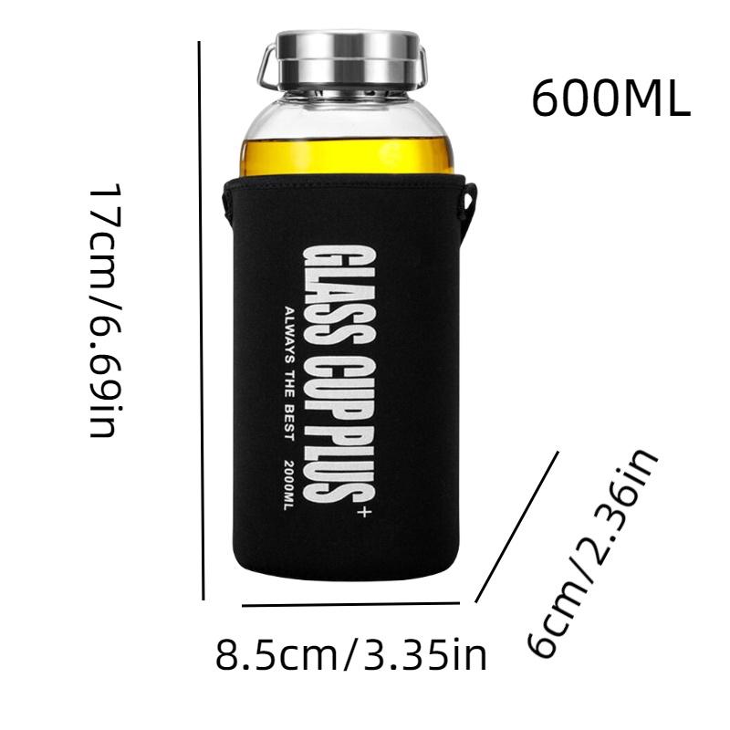 

Минималистичная стеклянная бутылка для воды в современном стиле из высокоборосиликатного материала, подходит для заваривания чая и занятий спортом 600ML
