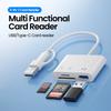 3 In 1 USB/Type C Multifunction Card Reader OTG SD TF Cards USB Memory Cards Reader Converter for MacBook Laptop Samsung