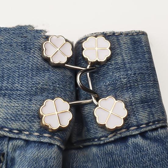 1 Paar Hosenbundstraffer Blumenform Hosenbundstraffer Pins Zum Annähen Nicht Nötig Abnehmbare Hosenbundclips für Hosen Jeans Röcke