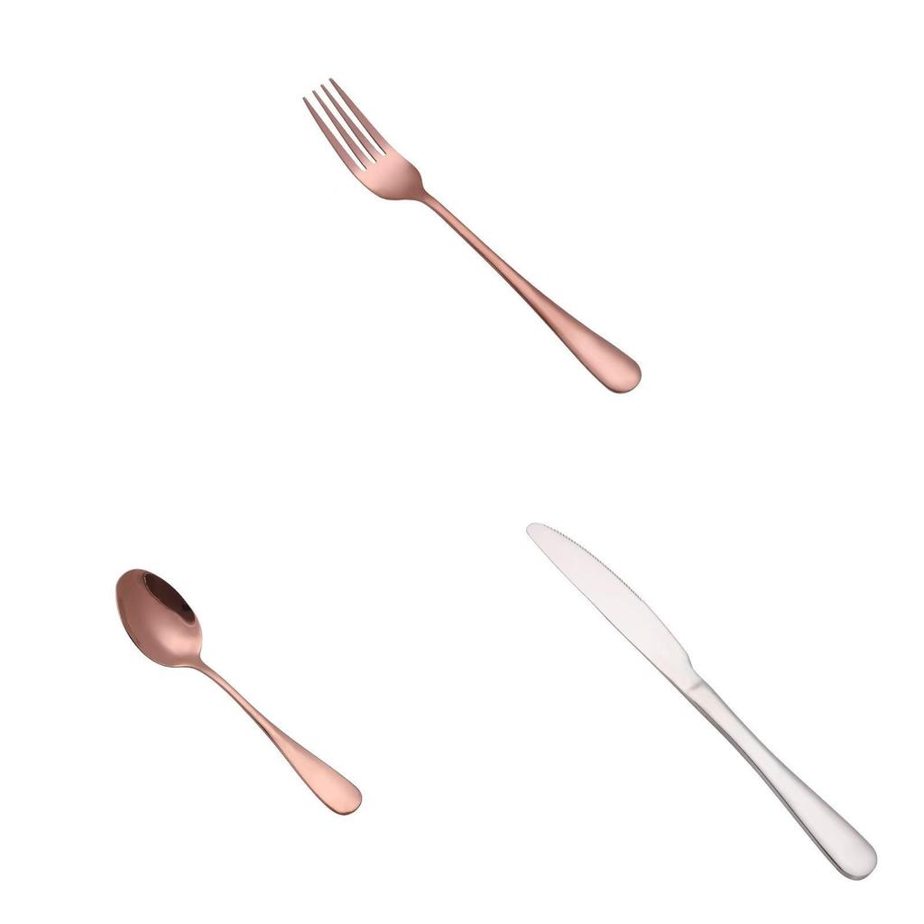 Stainless Steel Steak Knife Fork Spoon Set With Mirror Finish For Adult Dining And Gift Giving