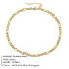 Emanco Ornament Supply Fashion Stainless Steel Accessories Ins Gold Plated Necklace Ladies Clavicle Chain Figaro Necklace