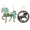 Yousheng Horse Hanging Sign Round Acrylic Panel Sign 2D Flat Horse Sign Decorative Front Door Sign for Home Farmhouse Outdoor Indoor Decoration