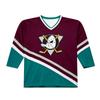 Anaheim Hockeytrikot Ducks Herren Damen V-Ausschnitt Langarm Bordeauxrot Türkis Colorblock Gestreift Sportuniform Streetwear Partner Oberteile