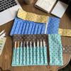 Canvas Cosmetic Tools Storage Roll Foldable Multipurpose Penbag Polka Dot Makeup Brush Bag  Women