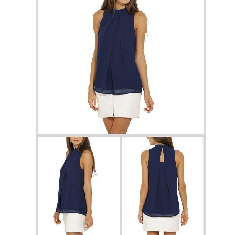 Elegante Blusa Estiva in Chiffon da Donna in 15 Splendidi Colori e 6 Taglie