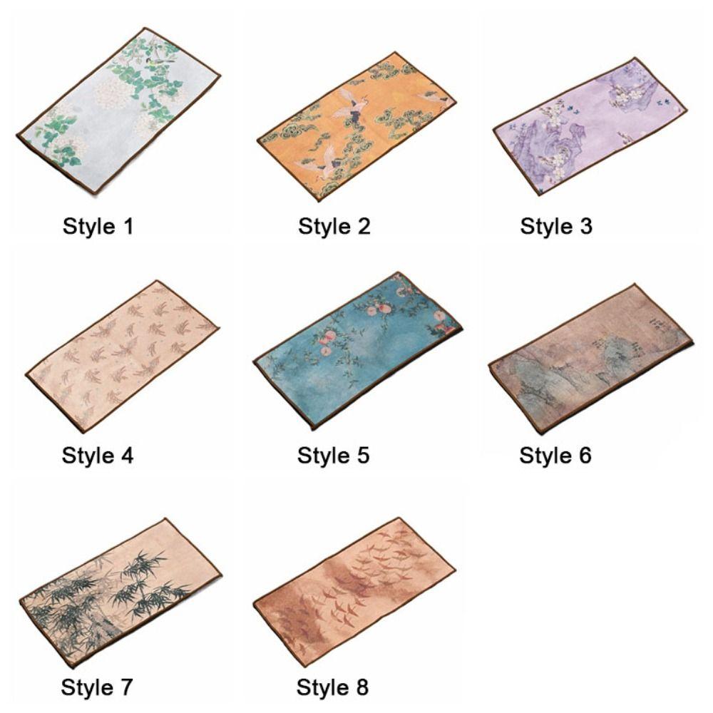 Table Mat Tea Cloth Thickened Tea Napkin Tea Art Chinese Painted Tea Towel  Cleaning Tool