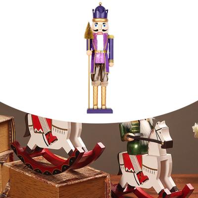 Christmas Nutcracker Party Decoration Festive Classroom Home Desktop Figurine with Music and Light