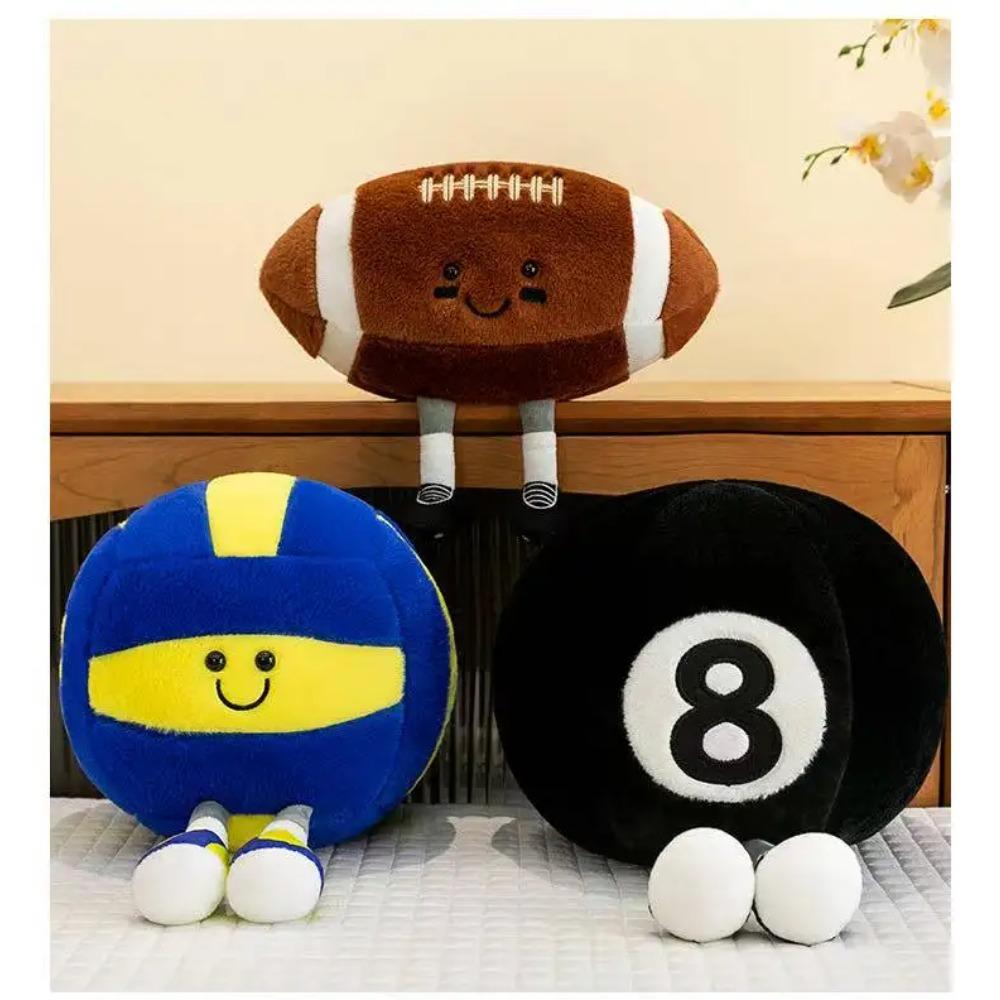 Latest Football, Basketball, Rugby Doll Kawaii Plush Toy Doll Cartoon Anime Cute Children's Birthday Gift Doll Christmas