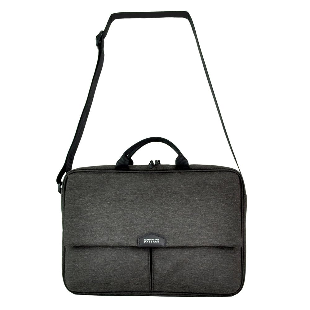 Manhattan Passage 5606CH A4 Flap Shoulder Bag, Unisex (Charcoal Gray)