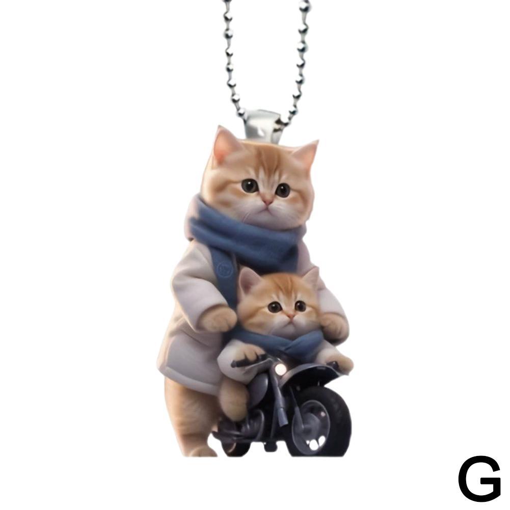 Nowy Akrylowy Płaski Wisiorek Kot Brzuchaty Ozdoby Wiszące Akrylowa Ozdoba Kot Akcesoria do Wnętrza Pojazdu Dekoracja Samochodowa