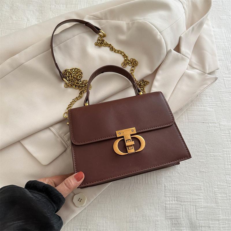 Trendy Street Style Pu Leather Shoulder Bag Chic Crossbody Handbag For Women коричневый