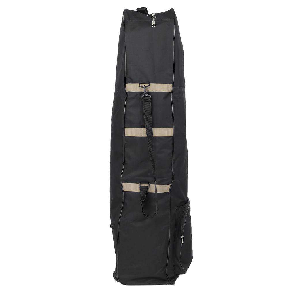 Golf Travel Bag with Wheels Foldable 600D Oxford Golf Aviation Bag Club Case Storage PouchGold
