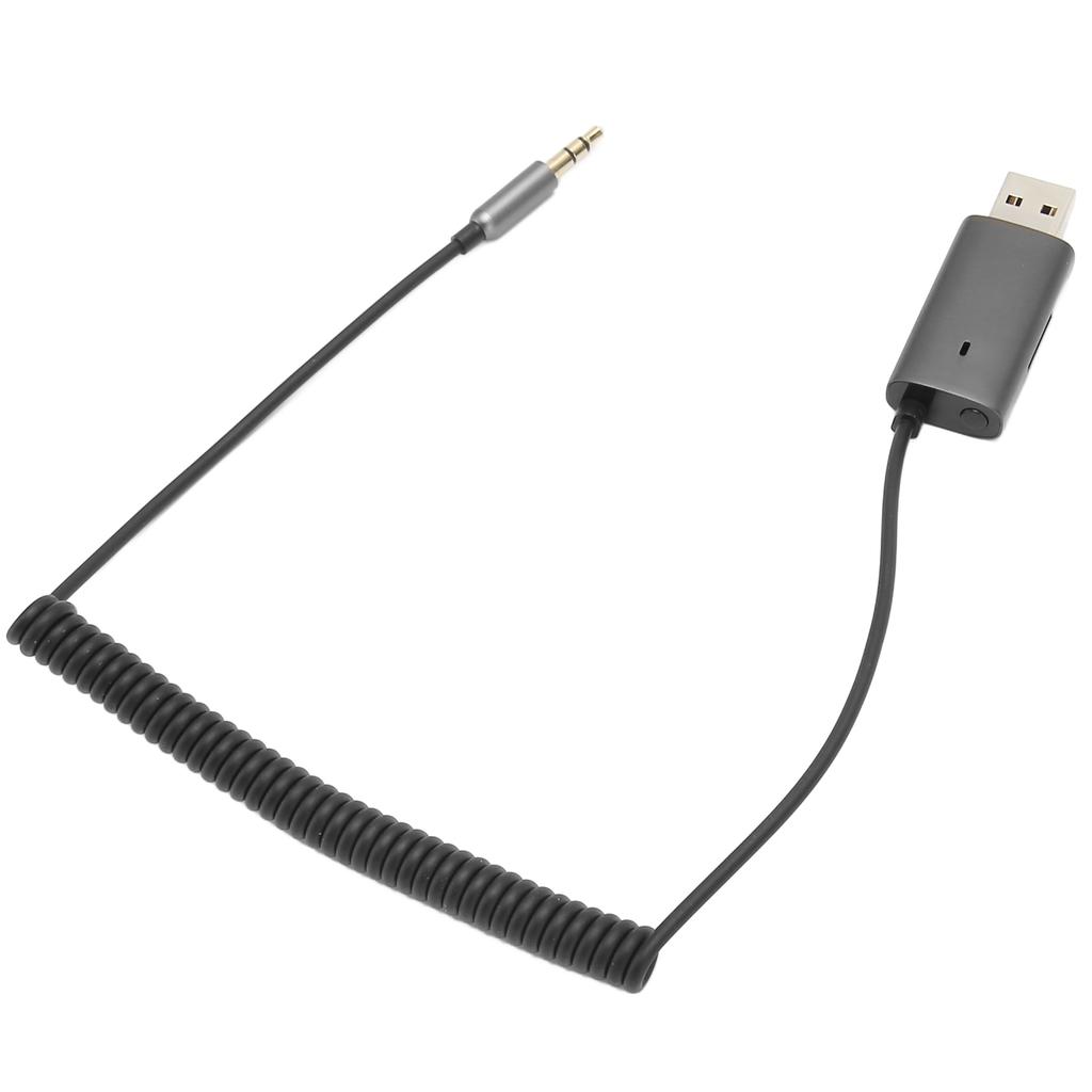 Bluetooth 5.1 Aux Adapter Built in Mic Hands Free Call 3.5mm Car Bluetooth Receiver for Car Sound