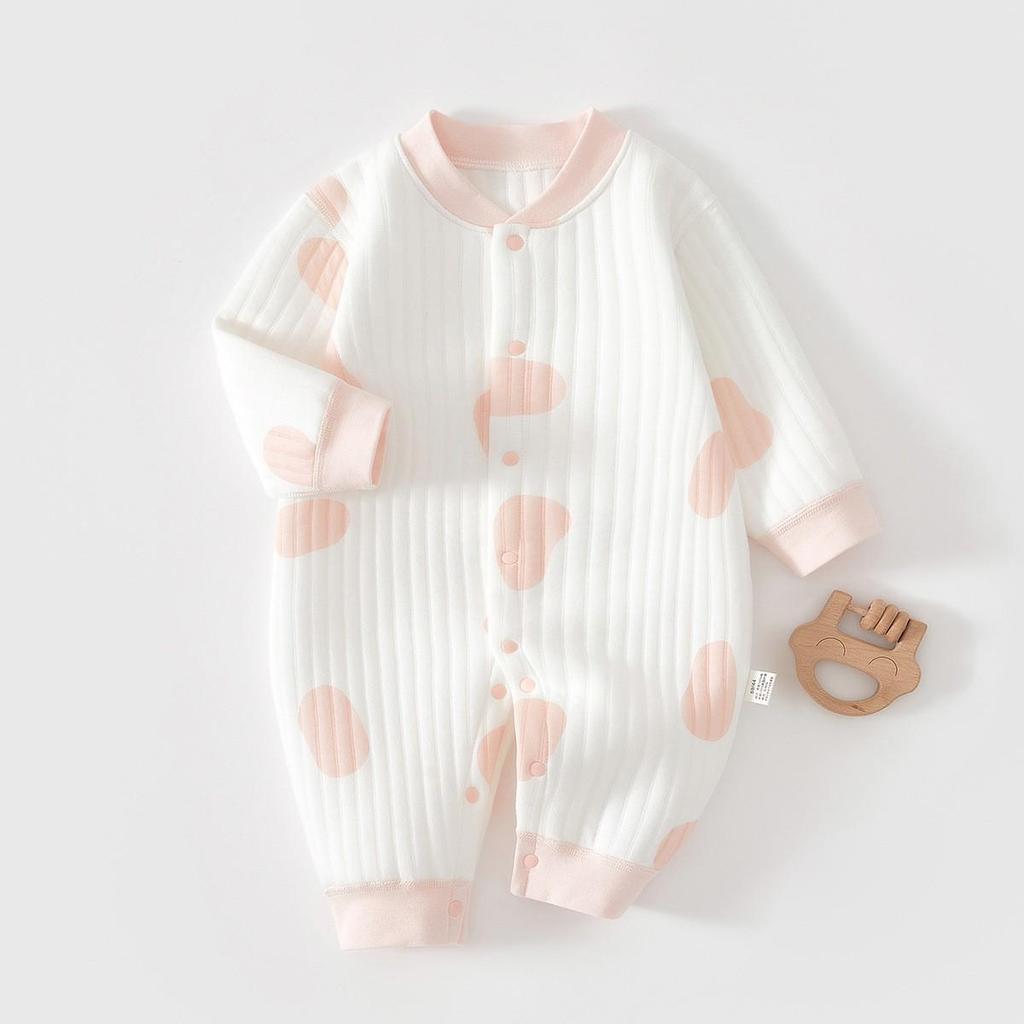 Quilted Baby Jumpsuit: Warm Winter Romper & Thicken Air Cotton Pajamas