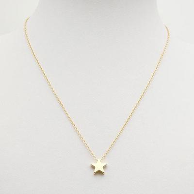 Necklace Simple Anti-rust Women Five Point Star Shape Clavicle Chain