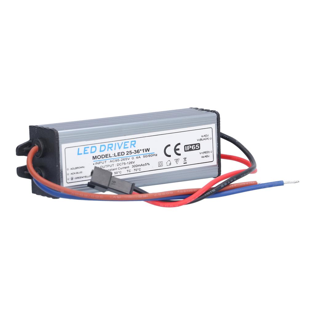 LED Driver Light Transformer DIY Lamp Driving Power Supply AC95‑265V DC75‑126V 25‑36x1W 300mA