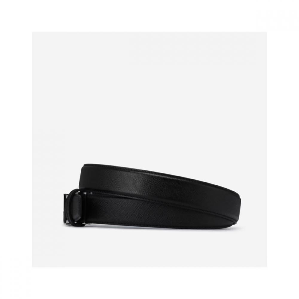 Daks Black Check Line Leather Automatic Belt Dbbe6f990bk