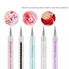 Resin Nail Art Palette with 5 Pcs Nail Art Brushes, Nail Polish Mixing Palette Double-Ended Dotting Pen Nail Art Liner Brush for Nail Art