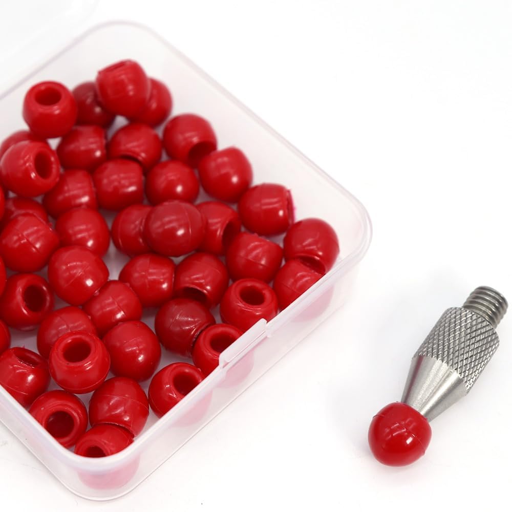 Professional Rubber Tips for Paintless Dent Repair Hammer and Tips for Hook and Car Dent Repair Rod Removal Tips with Storage Case (50pcs)