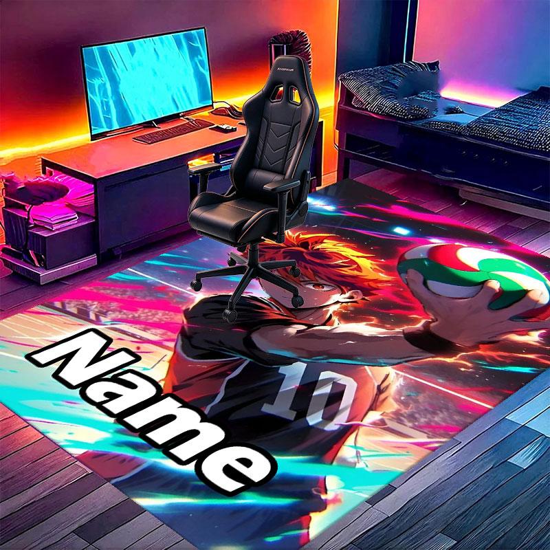 Custom Name Personalized Haikyu Print Carpet, Versatile Home Decor Rug, for Playroom, Apartment, Balcony, Entryway, Hallway Gift