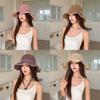 Breathable Fisherman Cap Big Brim Bucket Hat Trendy Sun Hat  for Women