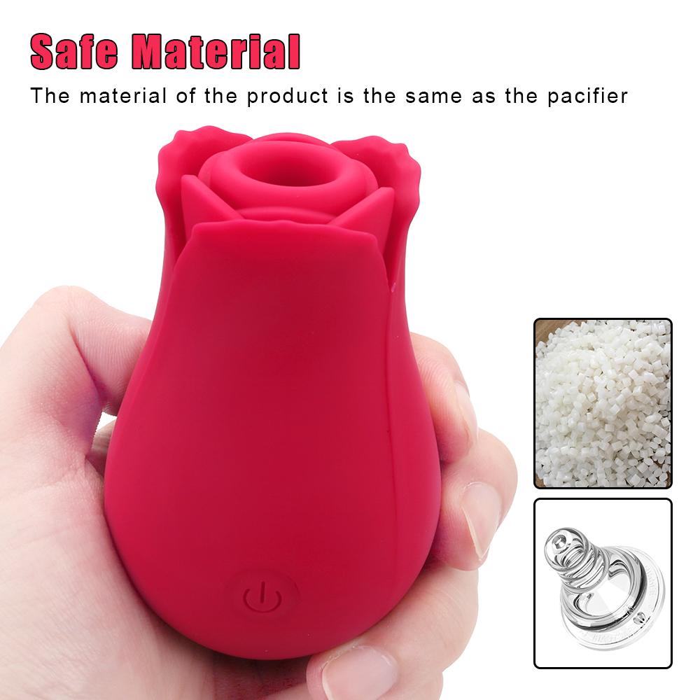 Oral Nipple Sucker Vaginal Sucking Vibrators 10 Speeds Rose Shape Clitoris Stimulation Adult Sex Toys Products