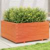 VidaXL Planter Wax Brown 100x100x49.5 Cm Solid Pine Wood, Outdoor Planter, Flower Box, Tomato Planter, 3282541